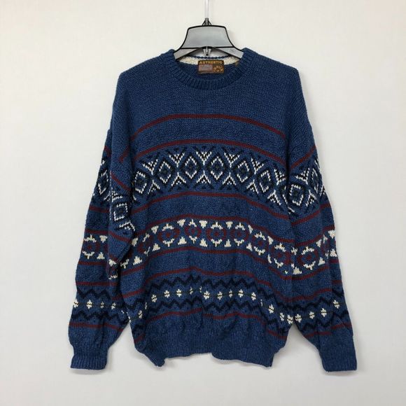 Vintage Authentic Issue Men Pullover Sweater Knit Top Size Large M061 -19 - Picture 1 of 13